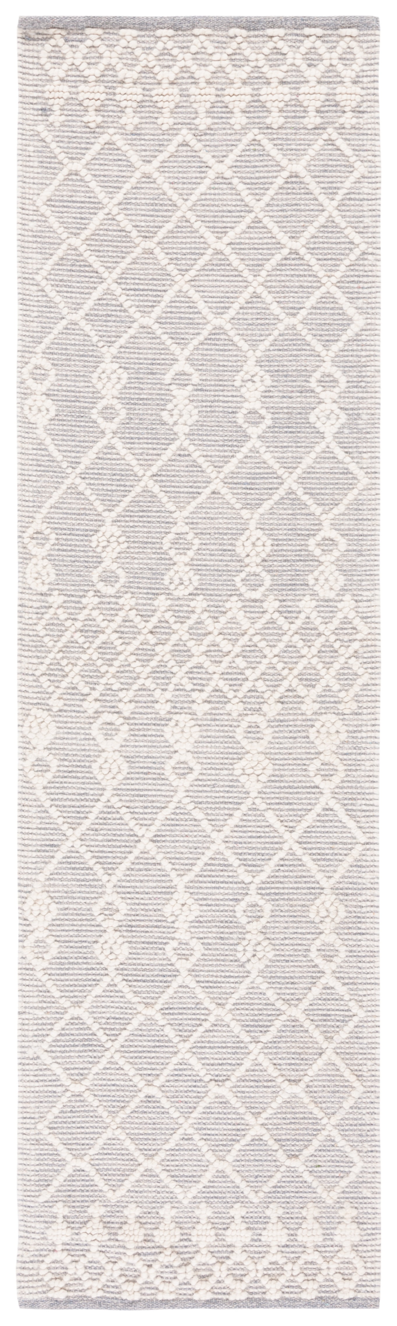SAFAVIEH Natura Clive Geometric Runner Rug, Ivory/Grey, 2'3" x 8'