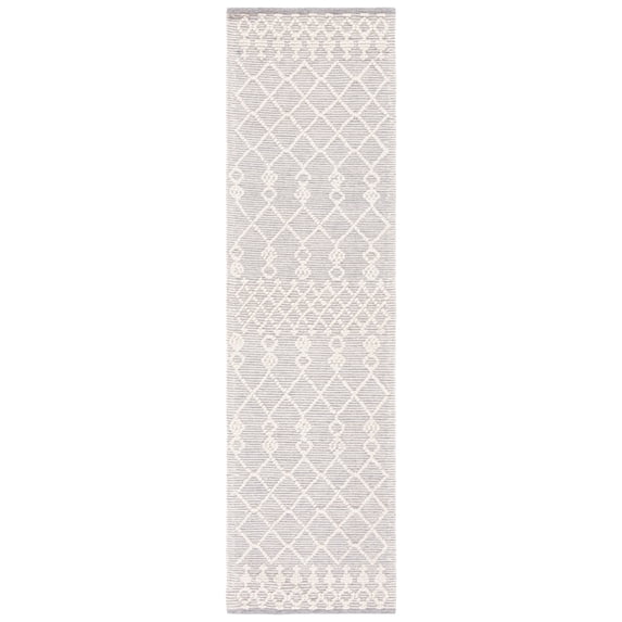 SAFAVIEH Natura Clive Geometric Runner Rug, Ivory/Grey, 2'3" x 8'