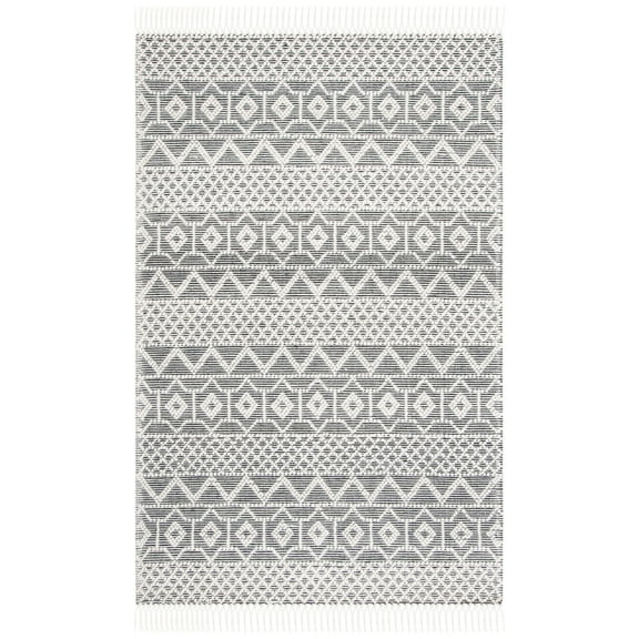 SAFAVIEH Natura Clyde Geometric Area Rug, Ivory/Black, 8' x 10'