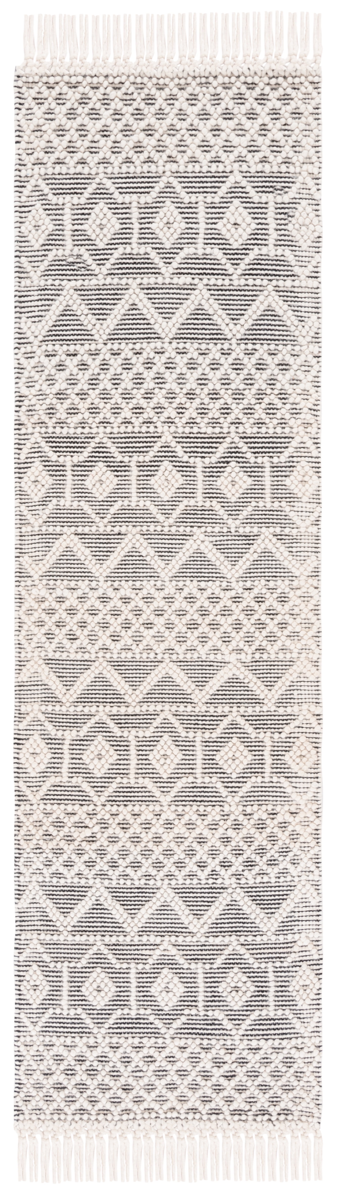 SAFAVIEH Natura Clyde Geometric Runner Rug, Ivory/Black, 2'3" x 8'
