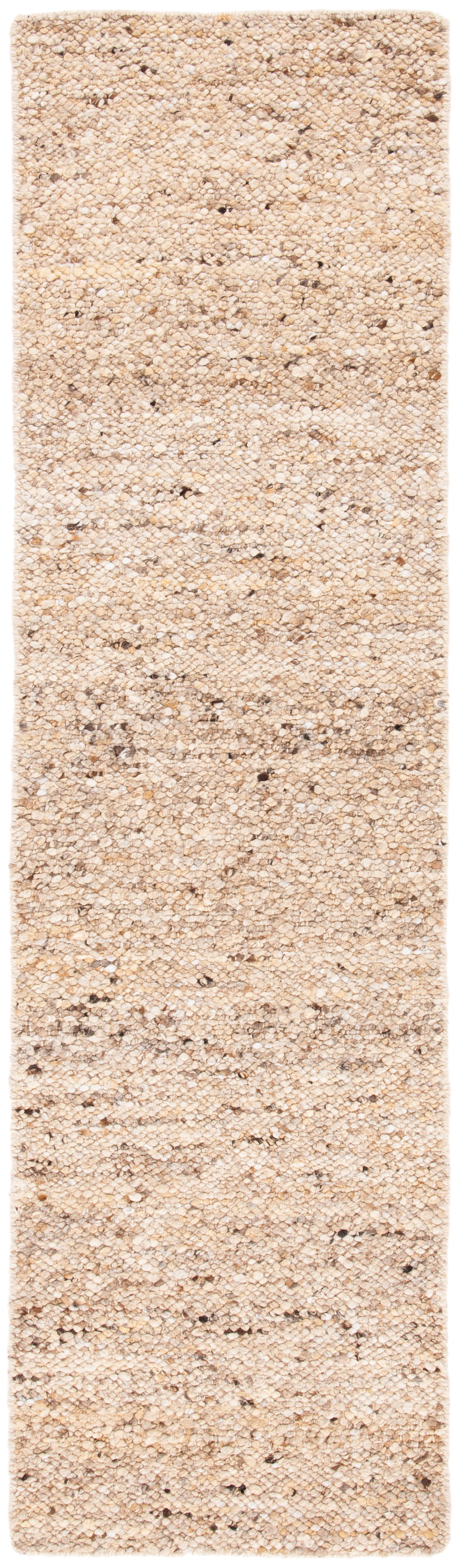 Beige Handwoven Wool Flatweave Runner Rug, 2' x 5'