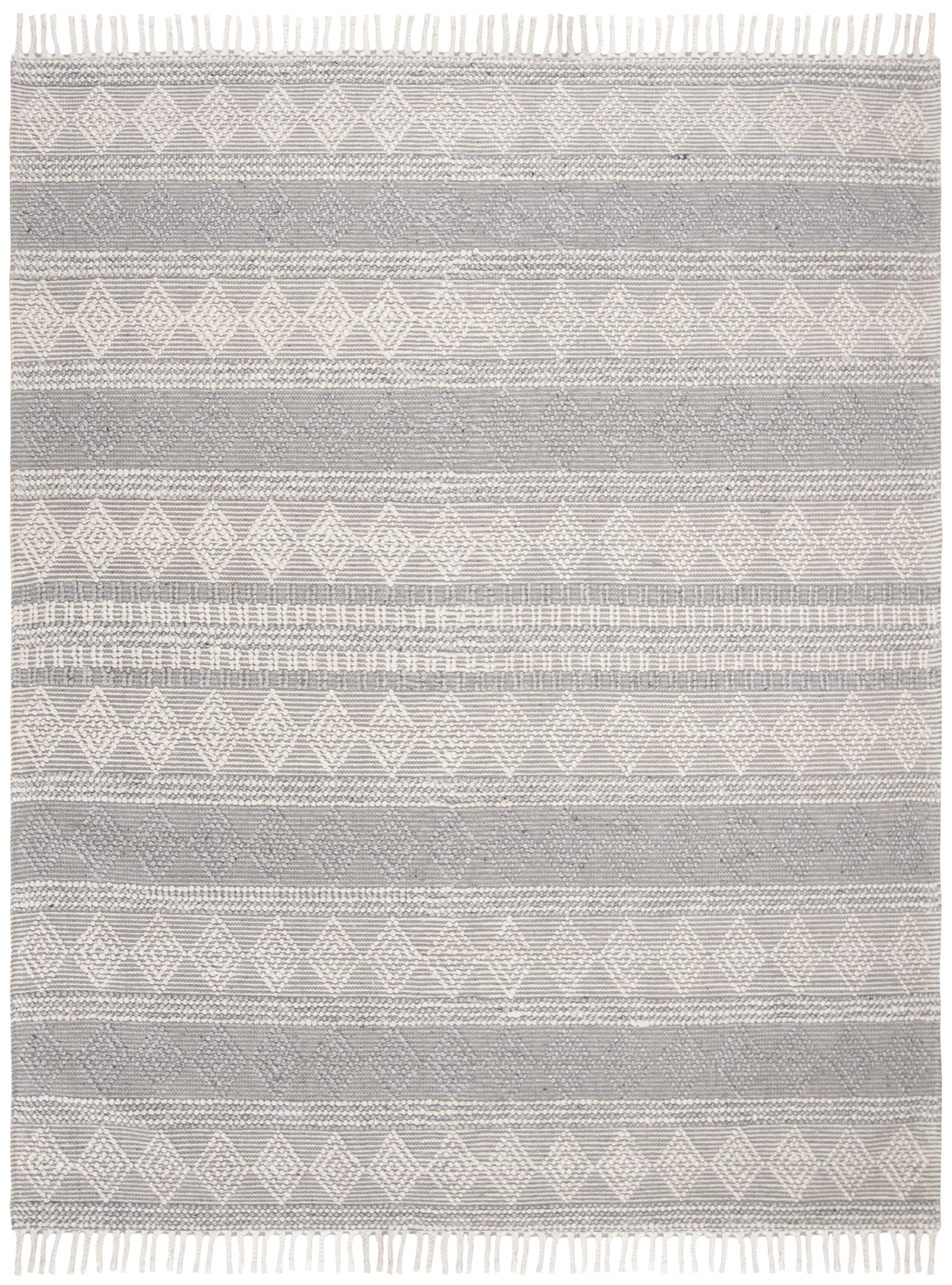 Handmade Gray Elegance 9' x 12' Wool-Viscose Blend Area Rug