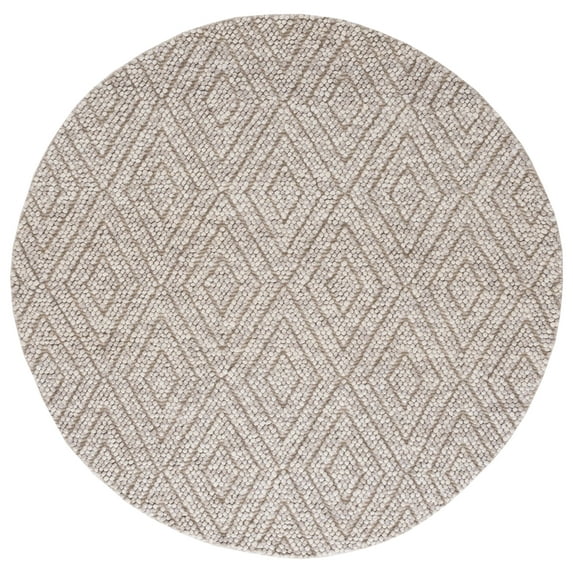 SAFAVIEH Natura Glenda Geometric Area Rug, Beige, 6' x 6' Round