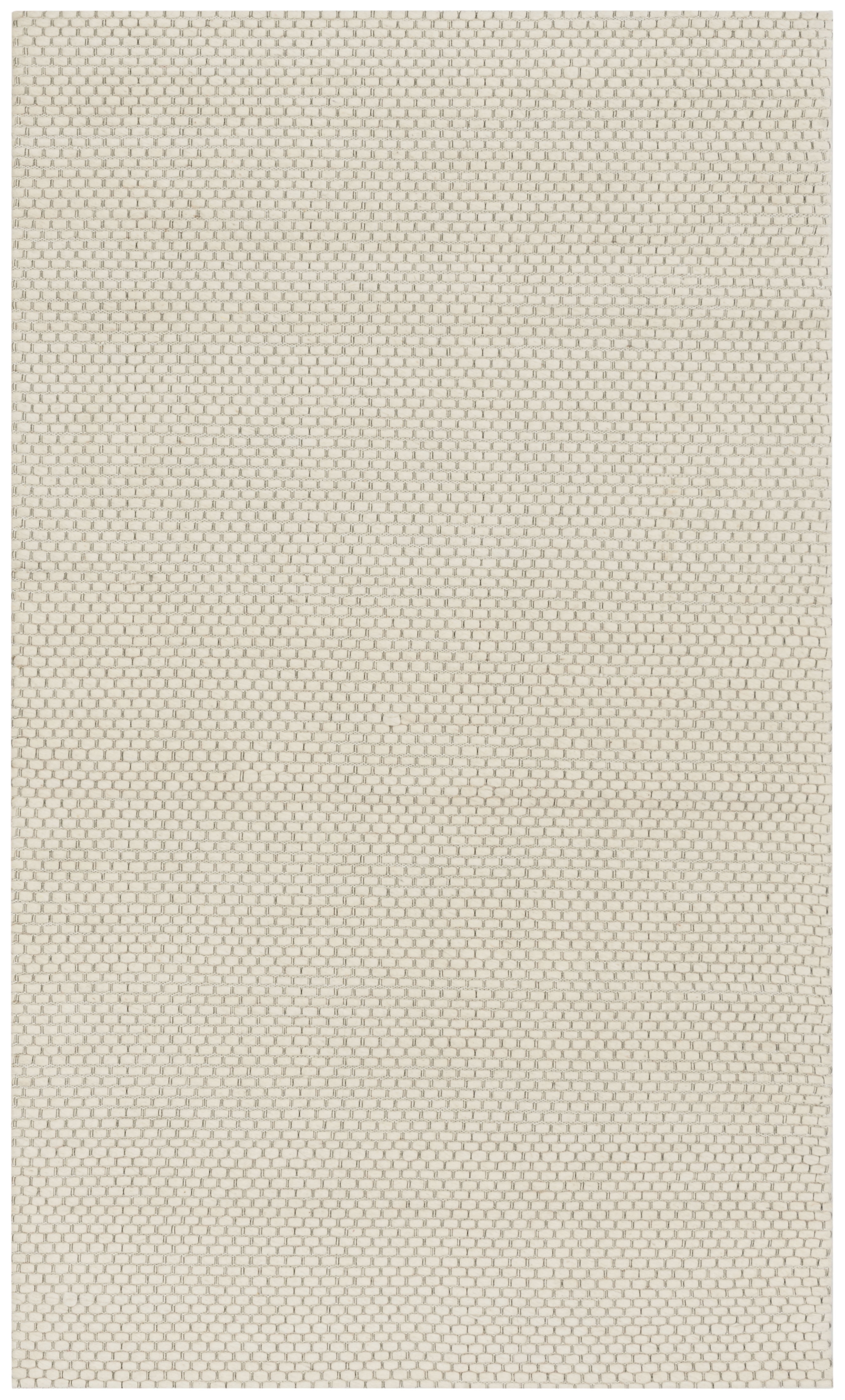 Ivory Handwoven Wool Area Rug 2'3" x 4'
