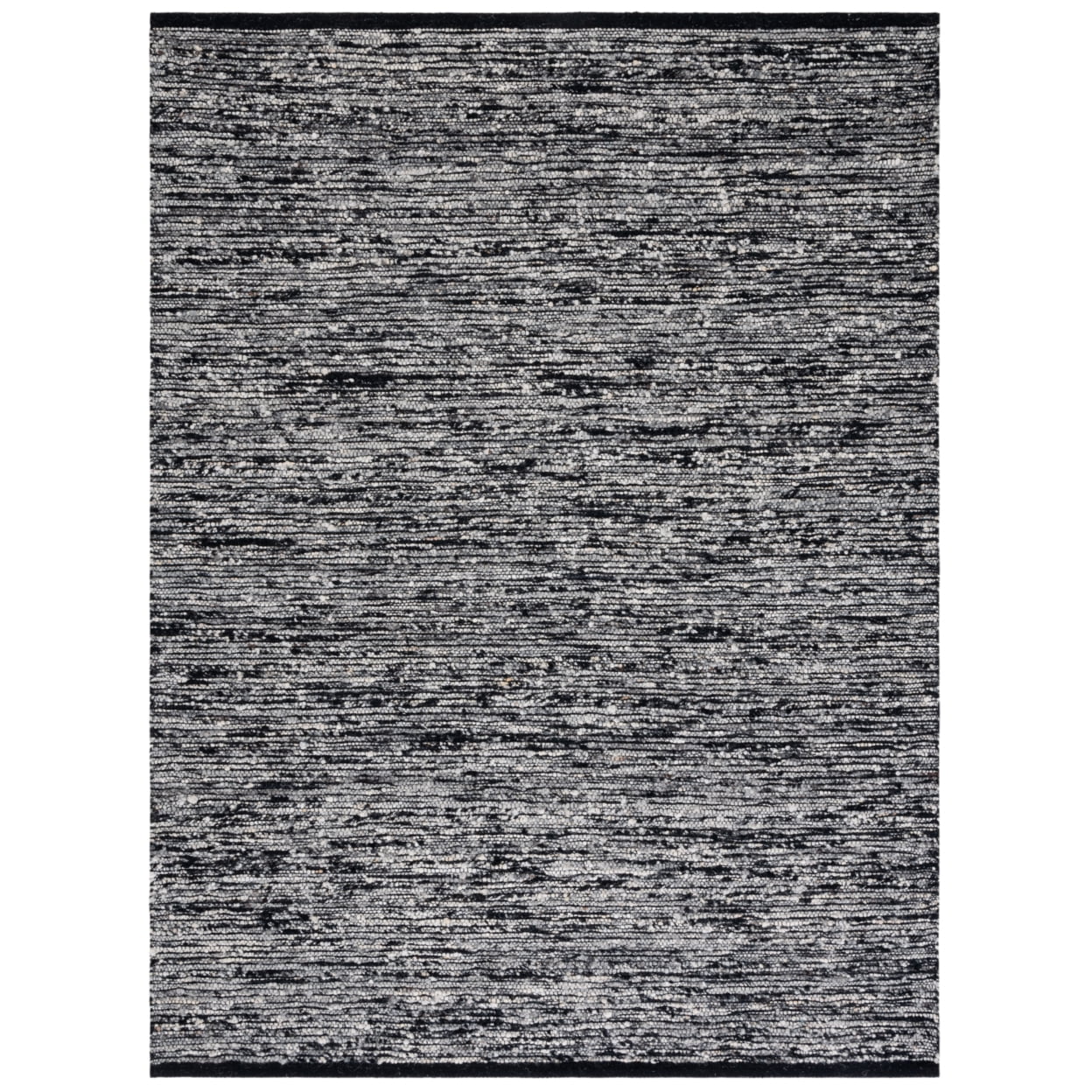 Natura Black and Gray Handwoven Wool Area Rug