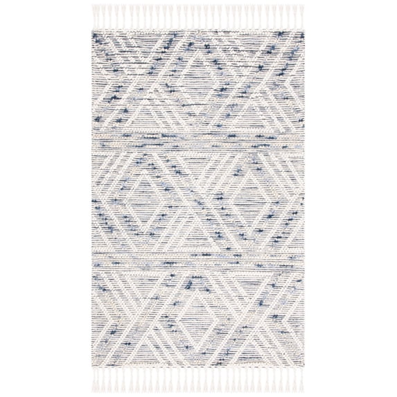 SAFAVIEH Natura Colleen Southwestern Area Rug, Ivory/Blue, 3' x 5'