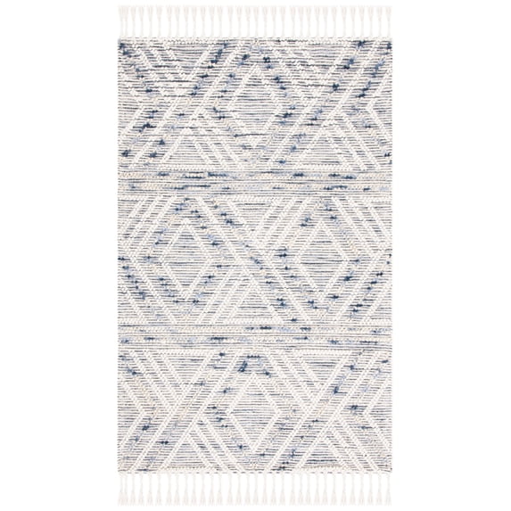 SAFAVIEH Natura Colleen Southwestern Area Rug, Ivory/Blue, 5' x 8'