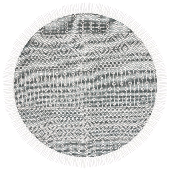 SAFAVIEH Natura Cordelia Southwestern Wool Area Rug, Green, 6' x 6' Round