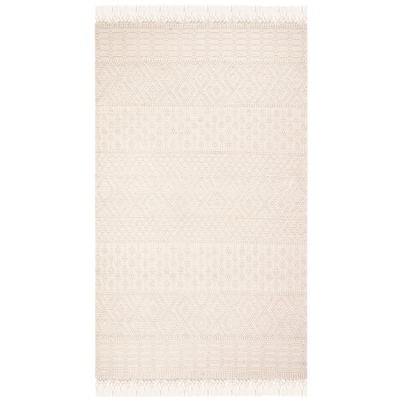 SAFAVIEH Natura Cordelia Southwestern Wool Area Rug, Ivory, 4' x 6'