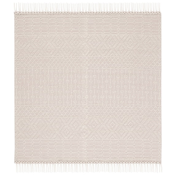 SAFAVIEH Natura Cordelia Southwestern Wool Area Rug, Ivory, 8' x 8' Square