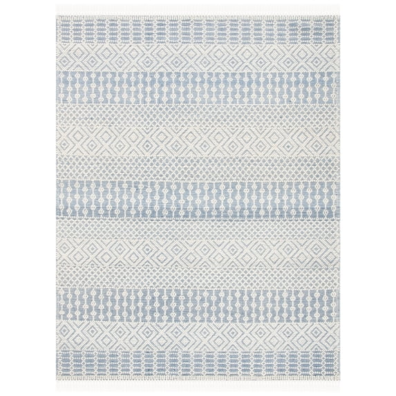 SAFAVIEH Natura Cordelia Southwestern Wool Area Rug, Ivory/Blue, 2' x 3'