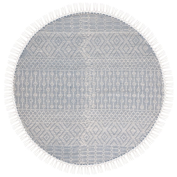 SAFAVIEH Natura Cordelia Southwestern Wool Area Rug, Ivory/Grey, 6' x 6' Round