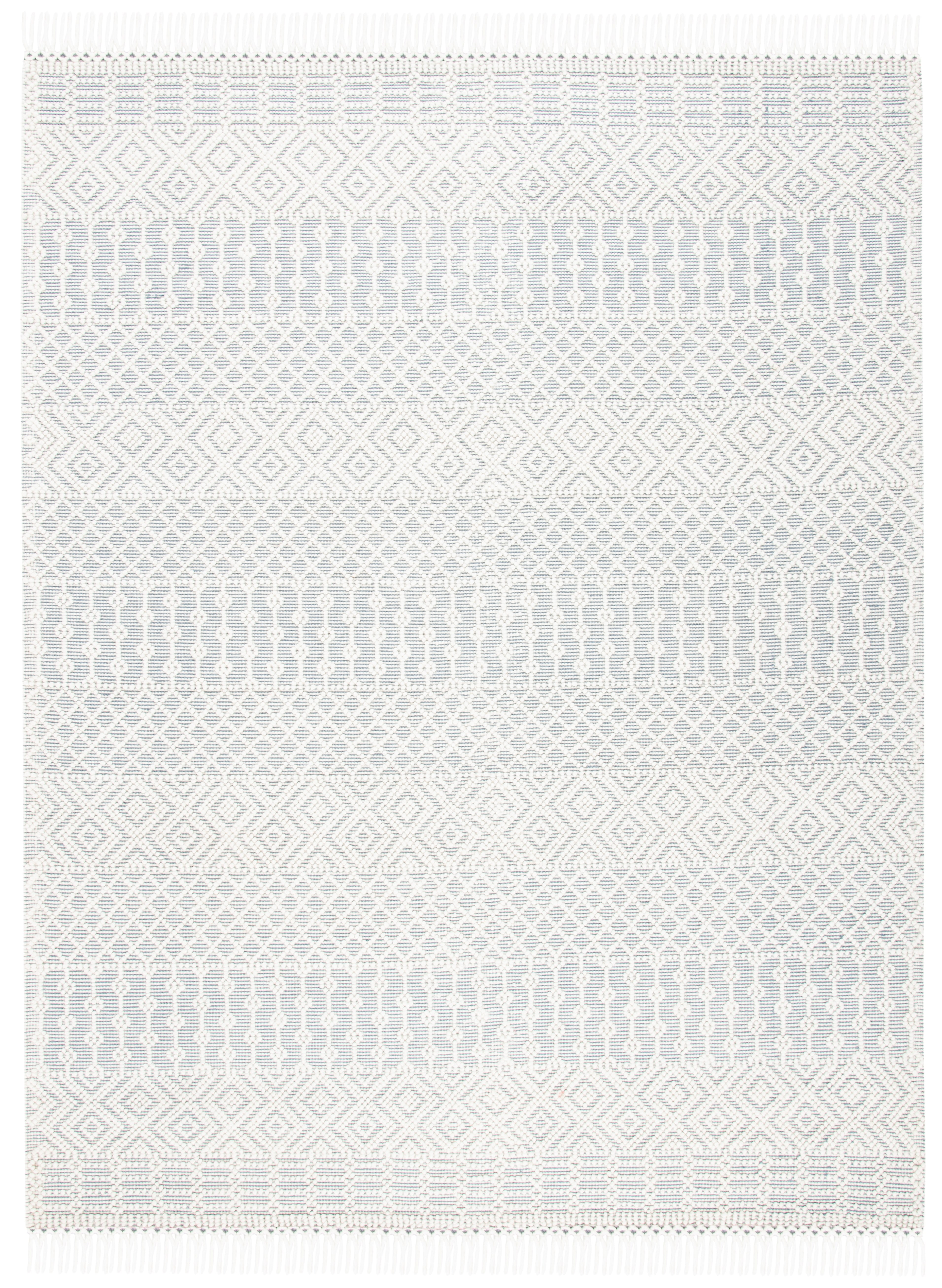 SAFAVIEH Natura Cordelia Southwestern Wool Area Rug, Ivory/Grey, 8' x 10'