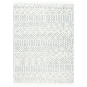 SAFAVIEH Natura Cordelia Southwestern Wool Area Rug, Ivory/Grey, 8' x 10'