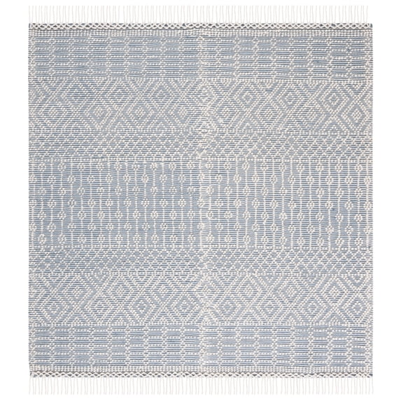 SAFAVIEH Natura Cordelia Southwestern Wool Area Rug, Ivory/Grey, 8' x 8' Square