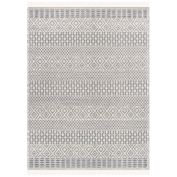 SAFAVIEH Natura Cordelia Southwestern Wool Area Rug, Ivory/Navy, 8' x 10'