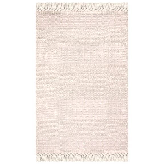 SAFAVIEH Natura Cordelia Southwestern Wool Area Rug, Ivory/Pink, 2' x 3'