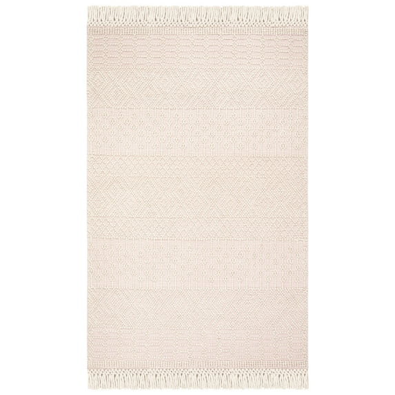 SAFAVIEH Natura Cordelia Southwestern Wool Area Rug, Ivory/Pink, 2' x 3'