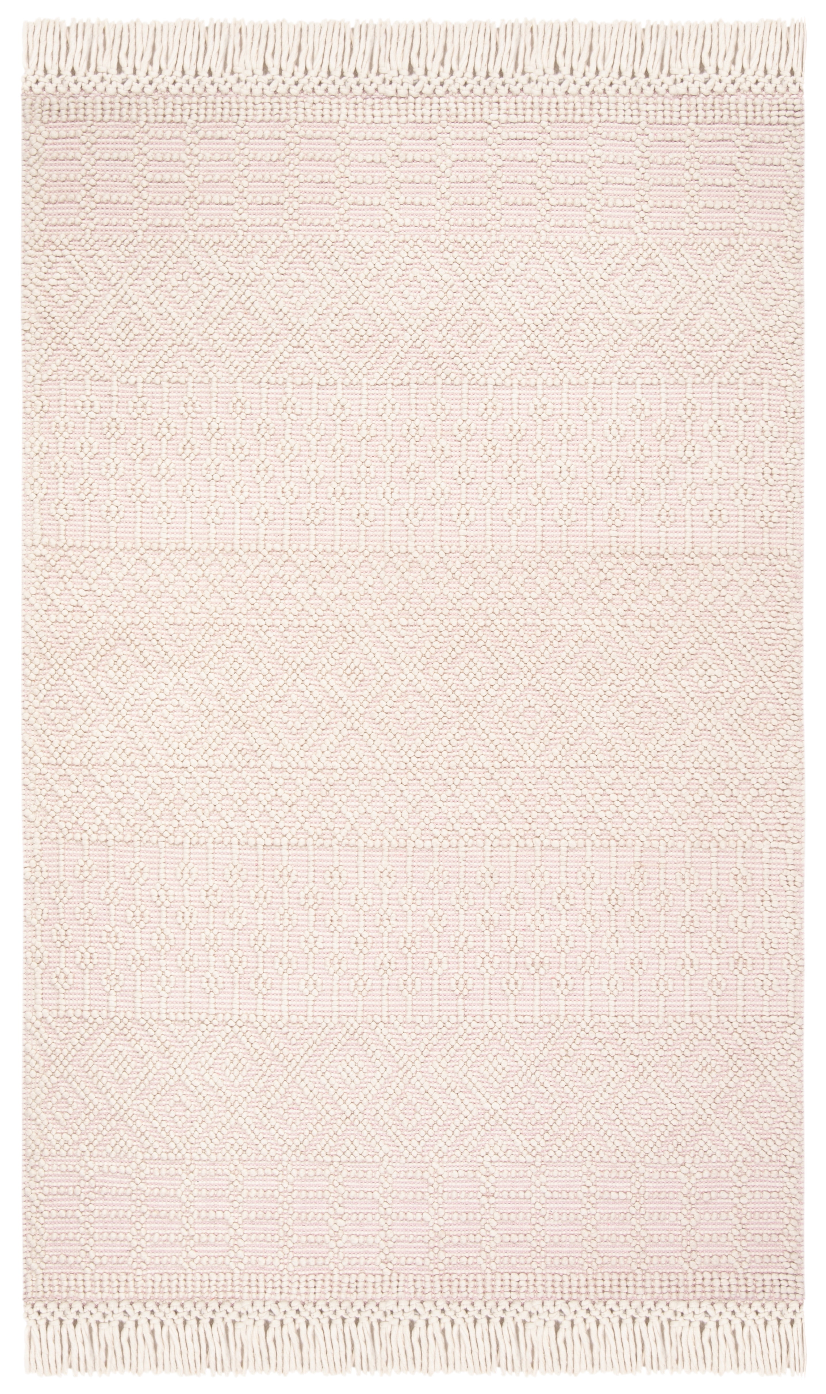 SAFAVIEH Natura Cordelia Southwestern Wool Area Rug, Ivory/Pink, 3' x 5'