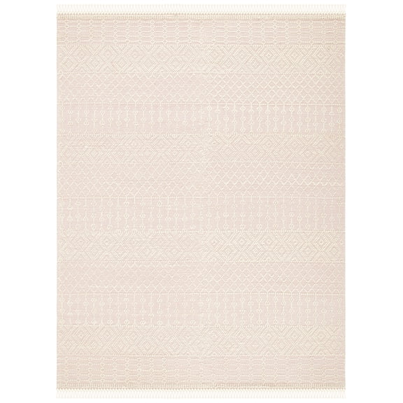 SAFAVIEH Natura Cordelia Southwestern Wool Area Rug, Ivory/Pink, 8' x 10'