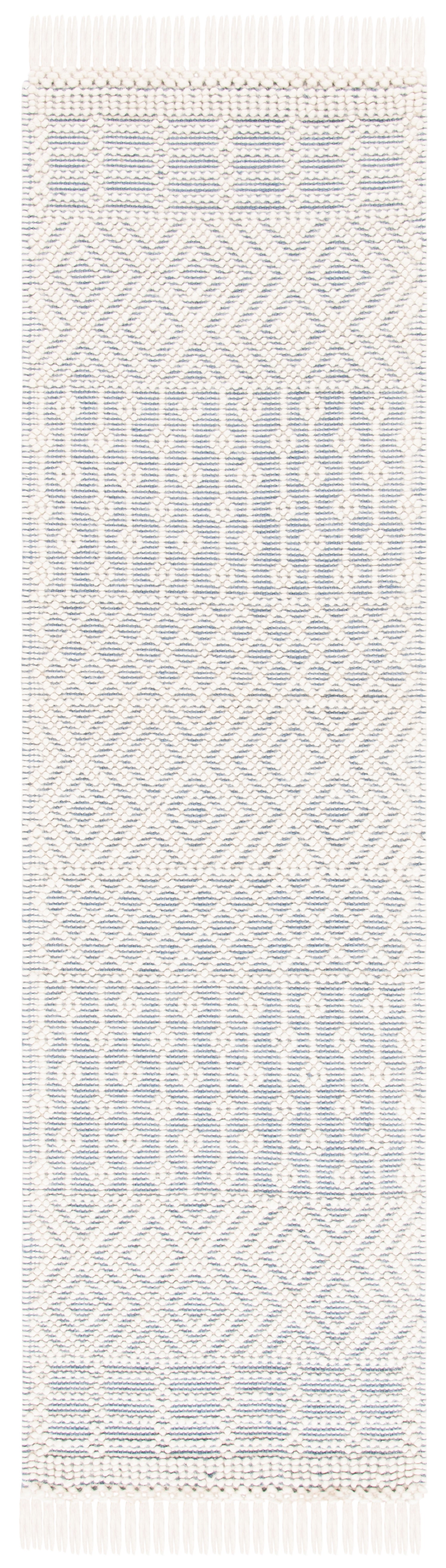 SAFAVIEH Natura Cordelia Southwestern Wool Runner Rug, Ivory/Grey, 2'3" x 14'