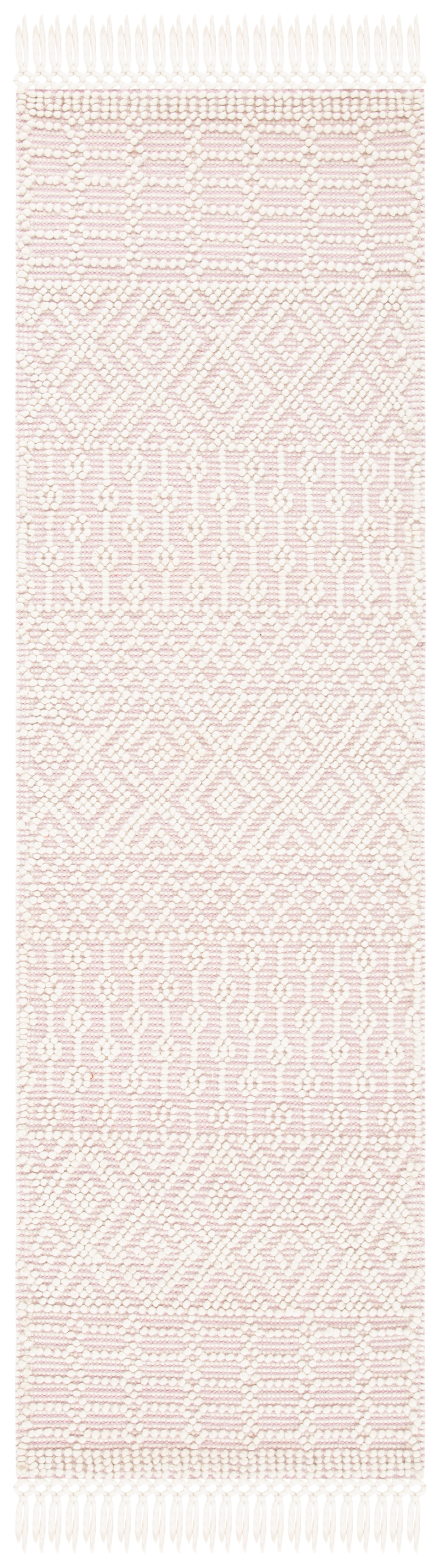 SAFAVIEH Natura Cordelia Southwestern Wool Runner Rug, Ivory/Pink, 2'3" x 10'