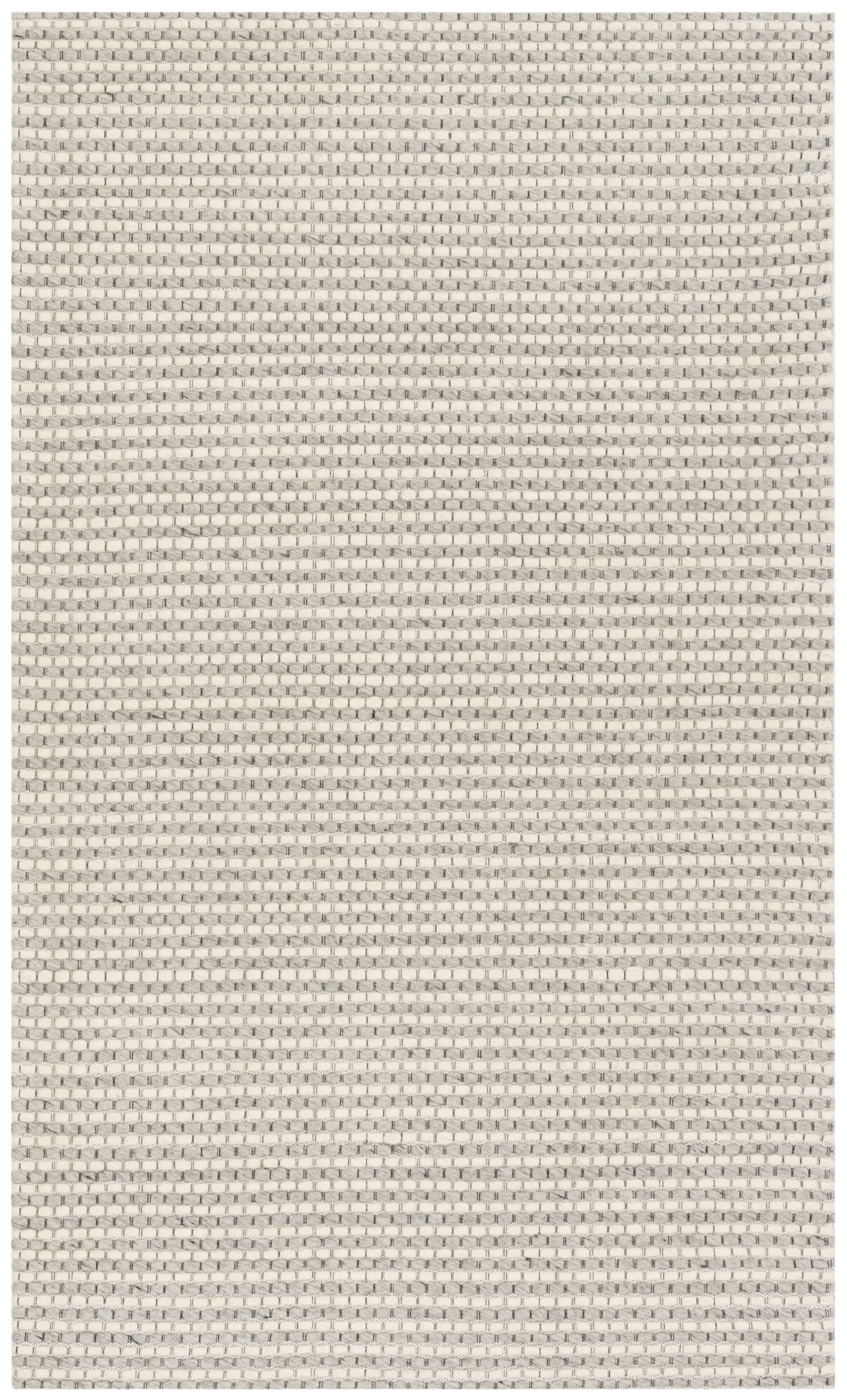 SAFAVIEH Natura Corine Geometric Area Rug, Silver/Ivory, 4' x 6'