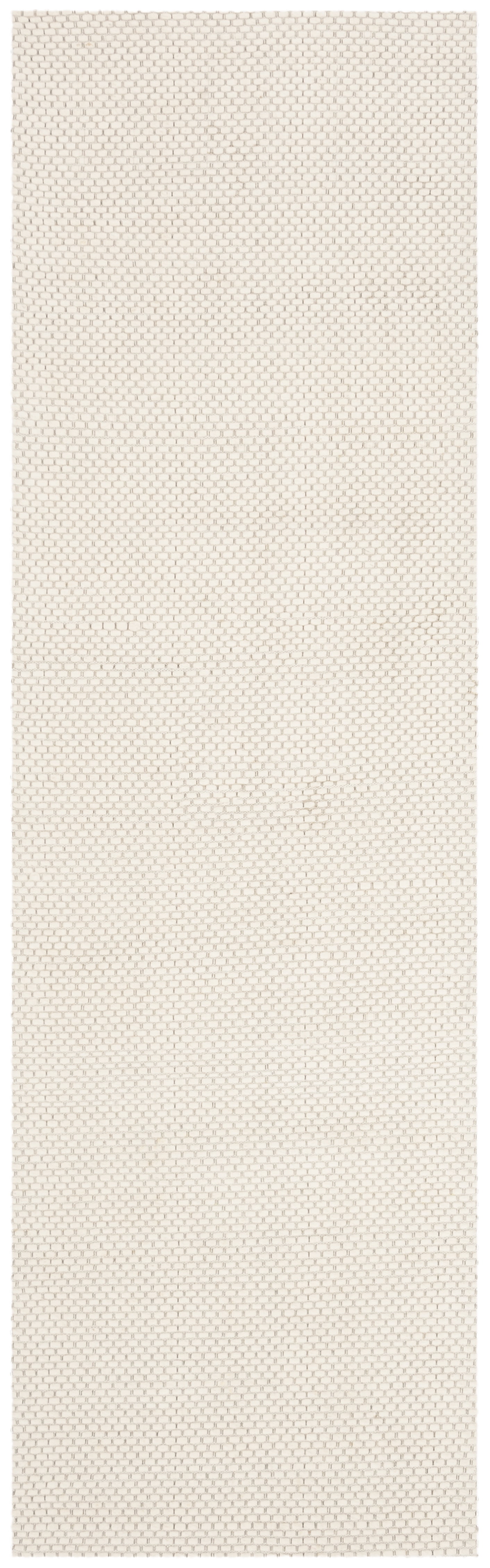 Ivory Braided Handwoven Wool Runner Rug