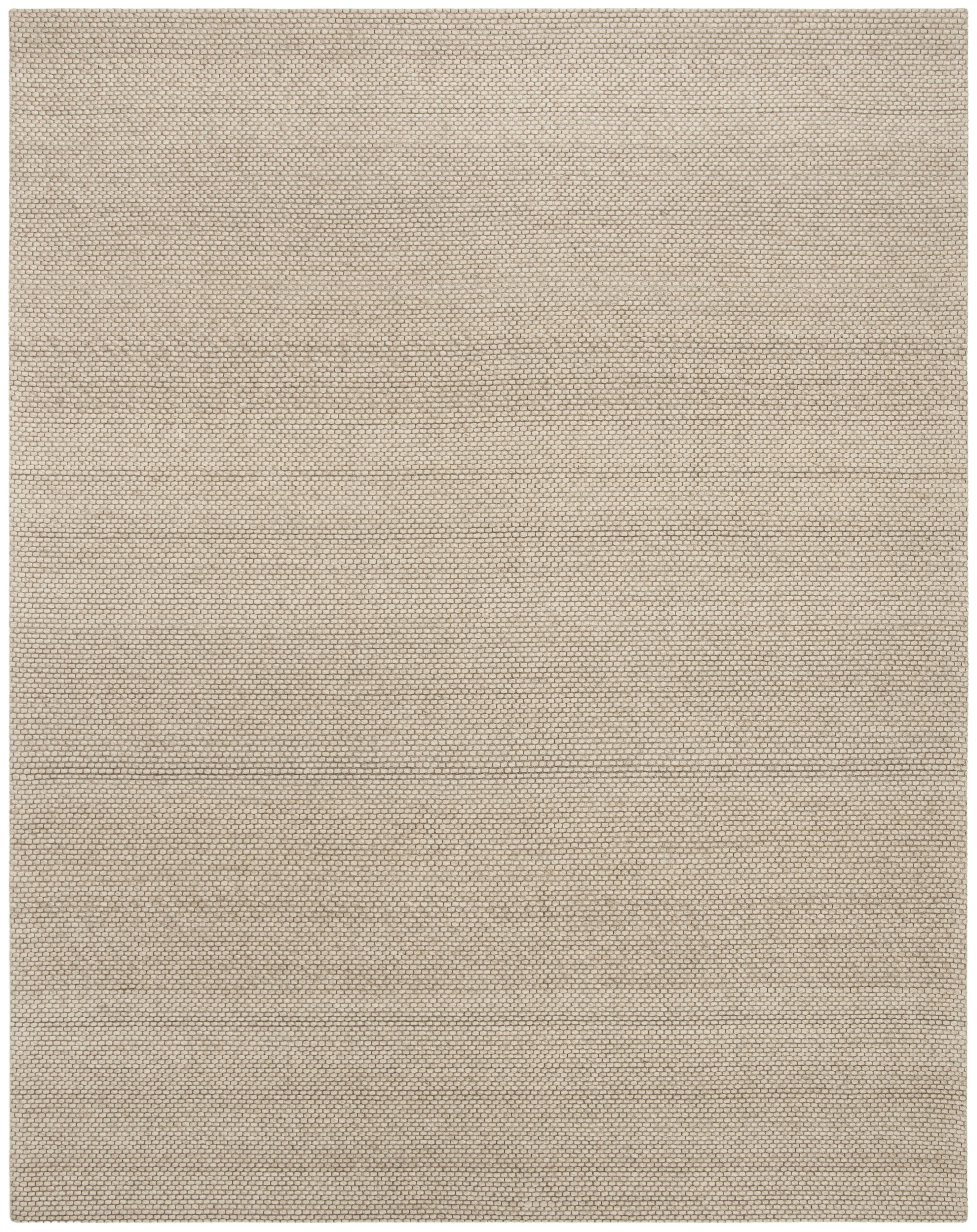 Beige Flat Woven Handmade Wool Rectangular Area Rug 10' x 14'