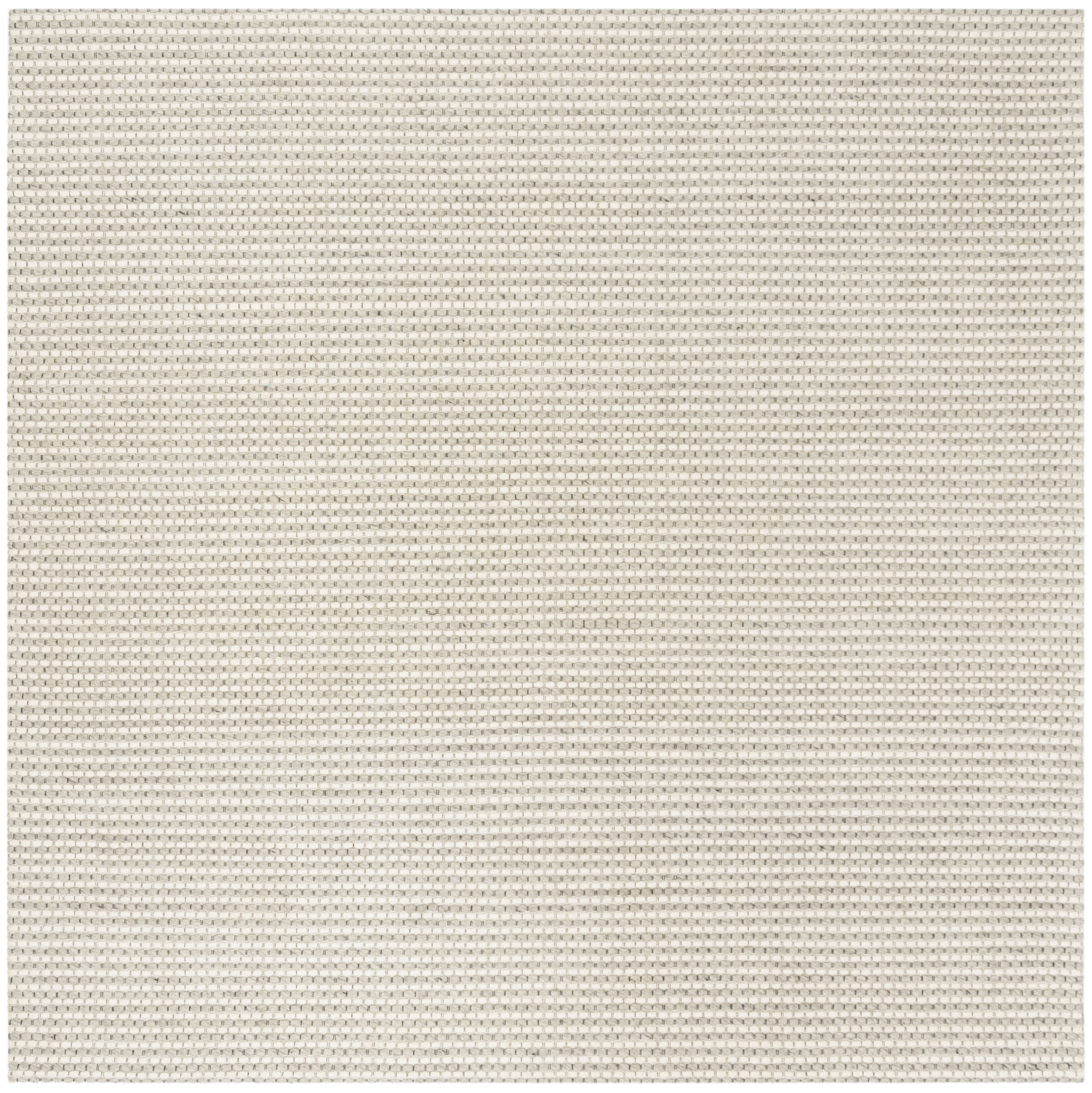 SAFAVIEH Natura Corine Geometric Area Rug, Silver/Ivory, 4' x 4' Square