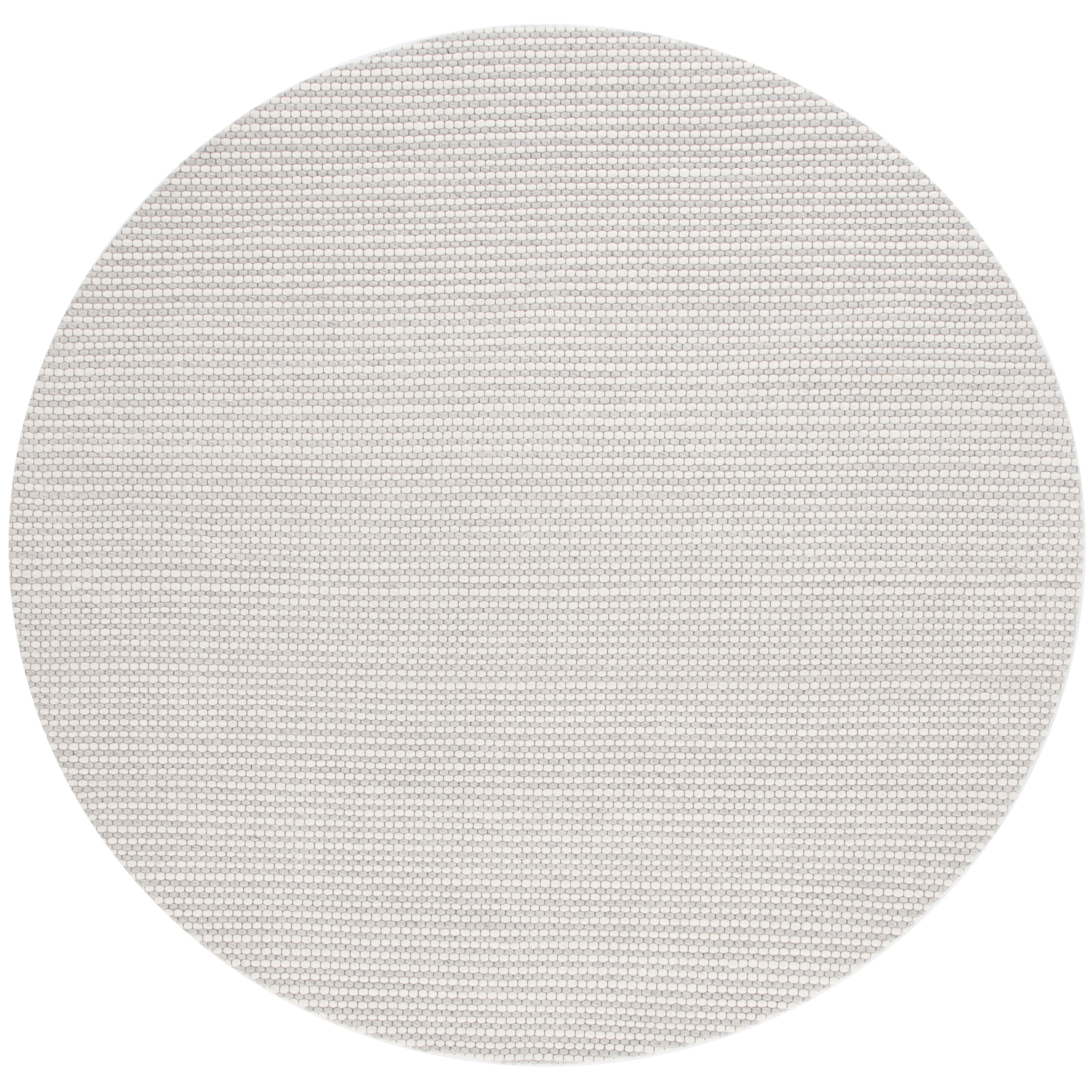 SAFAVIEH Natura Corine Geometric Area Rug, Silver/Ivory, 6' x 6' Round