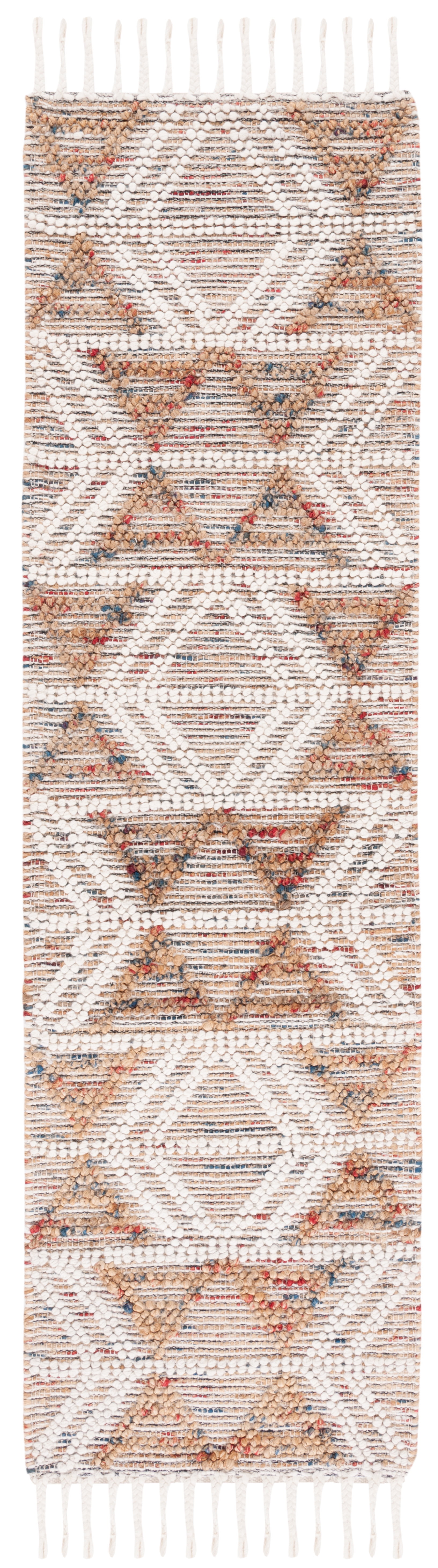 SAFAVIEH Natura Cynarra Southwestern Runner Rug, Ivory/Red, 2'3" x 9'