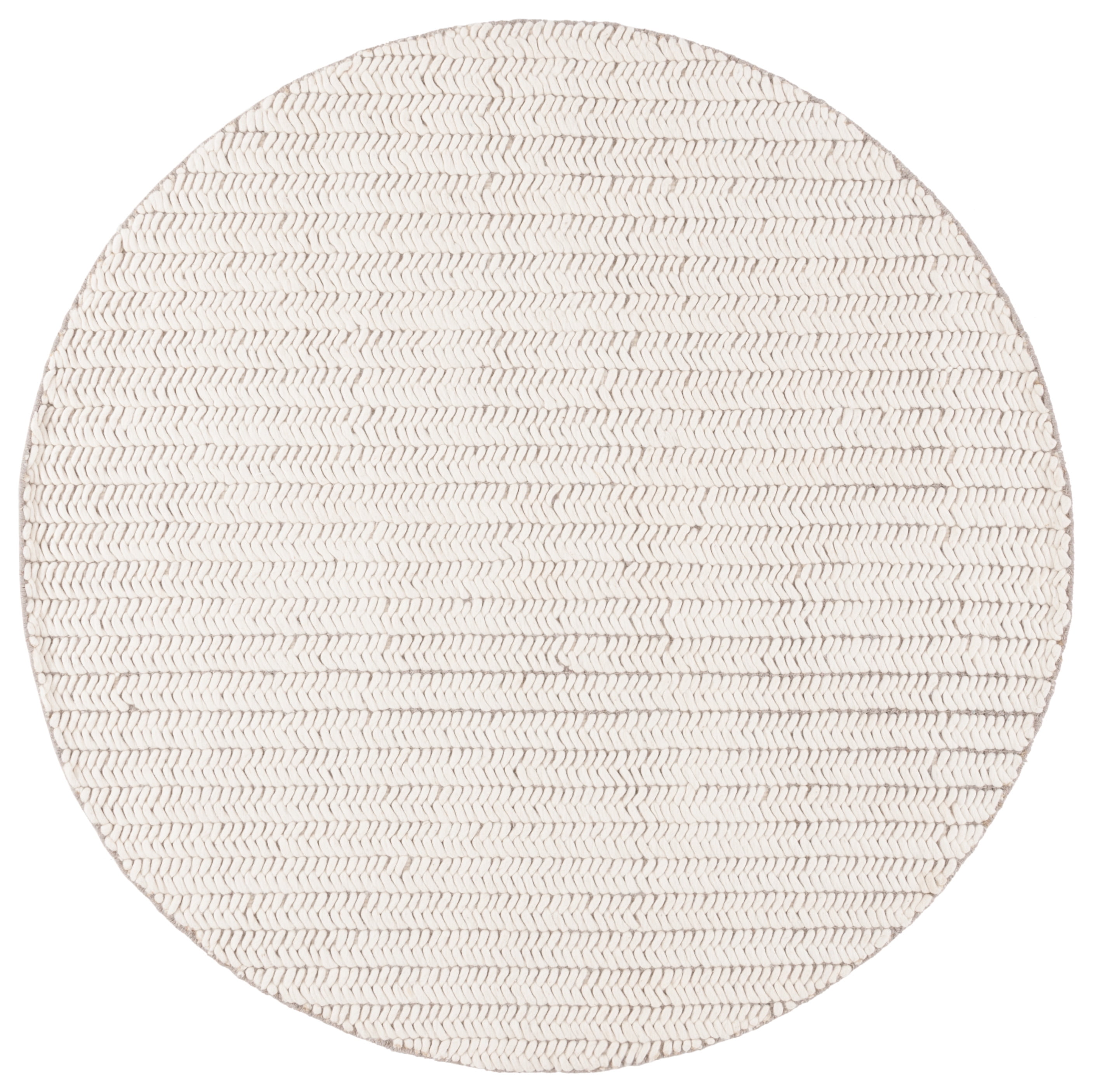 SAFAVIEH Natura Dalia Striped Area Rug, Ivory, 6' x 6' Round