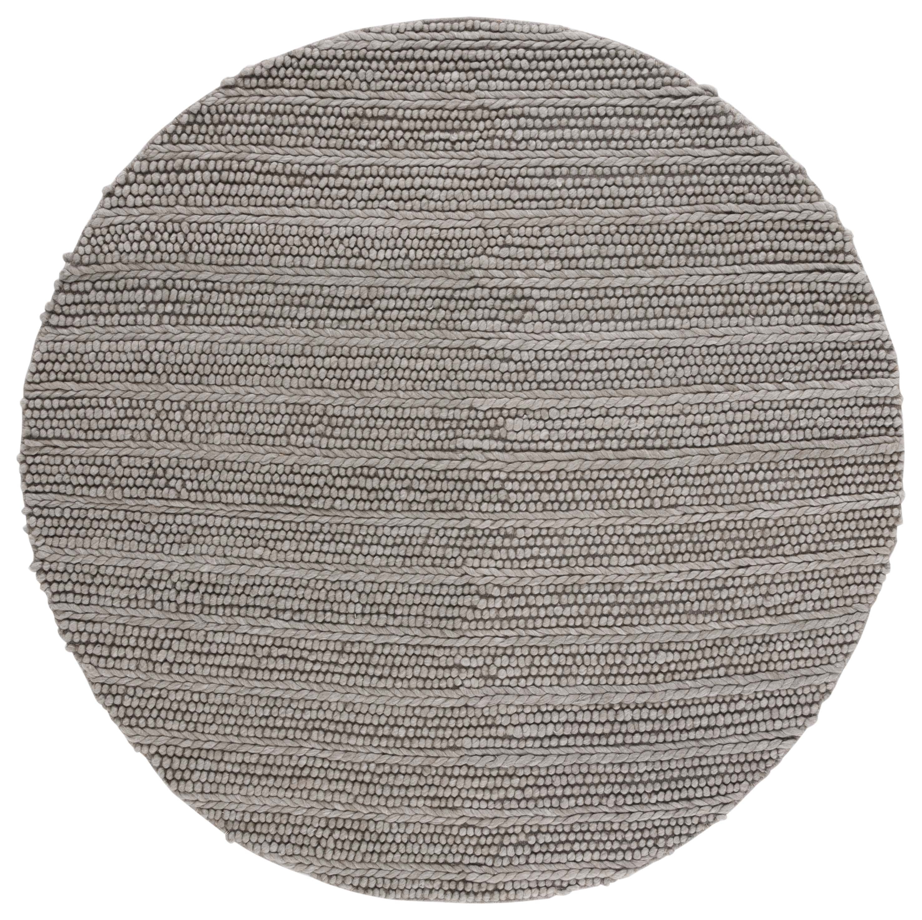 SAFAVIEH Natura Damion Striped Area Rug, Grey, 6' x 6' Round