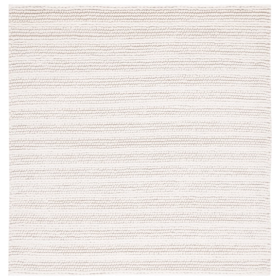 SAFAVIEH Natura Damion Striped Area Rug, Ivory, 1'6" x 1'6" Square