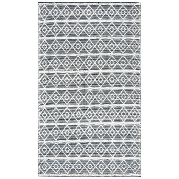 SAFAVIEH Natura Daniel Geometric Area Rug, Ivory/Black, 5' x 8'