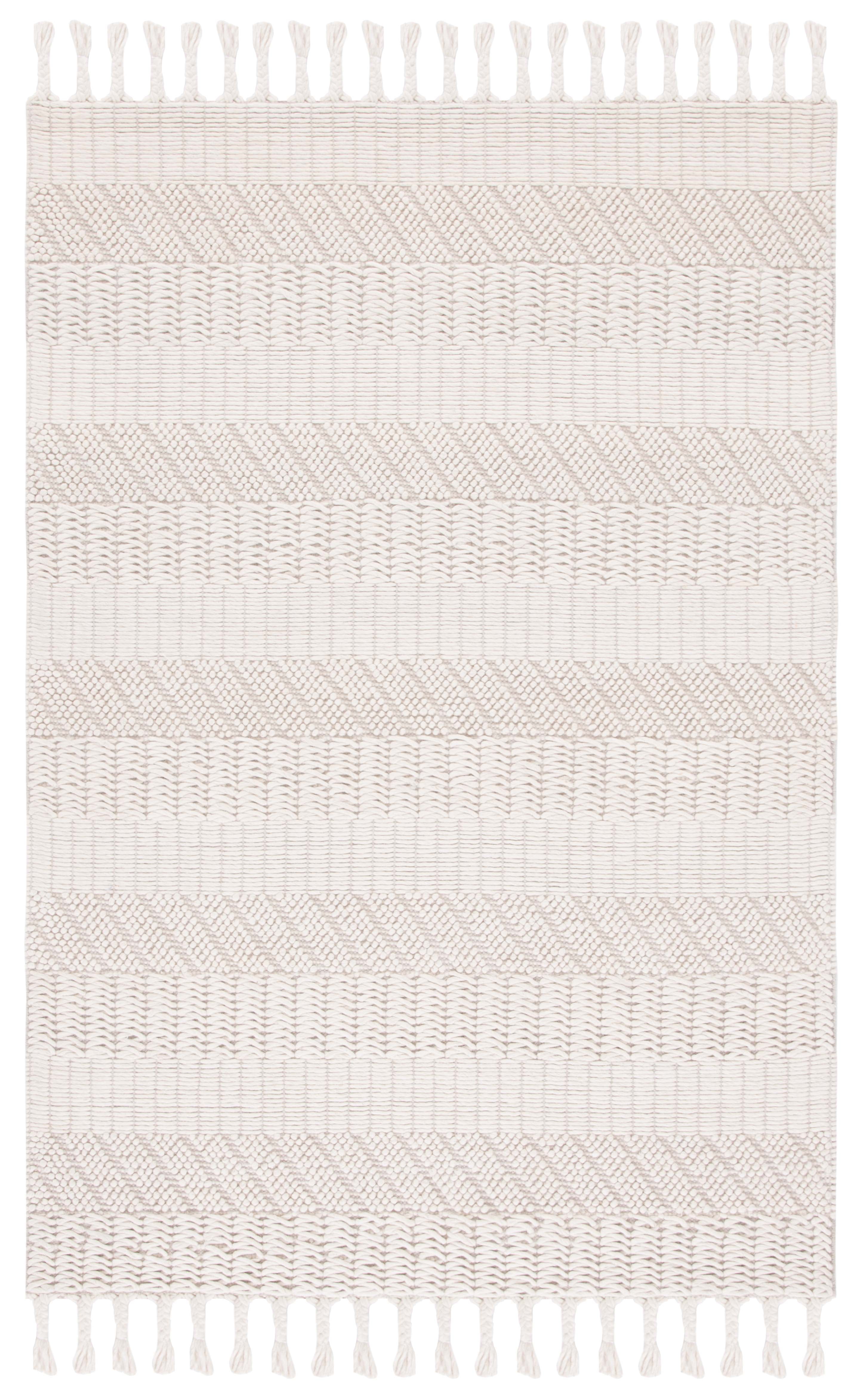 Ivory Handmade Wool Tufted 6' x 9' Area Rug