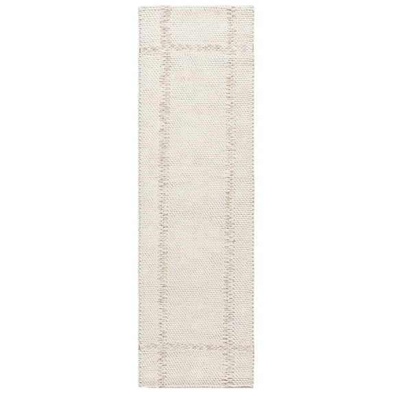 SAFAVIEH Natura Devona Bordered Runner Rug, Ivory, 2'3" x 8'