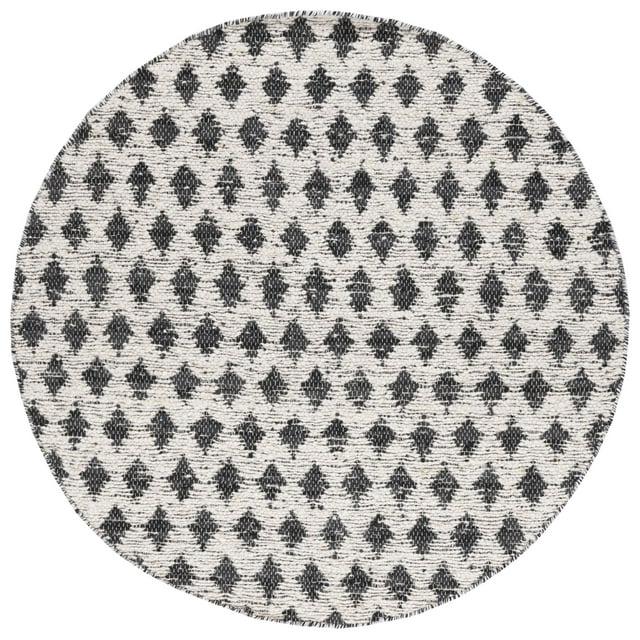 SAFAVIEH Natura Duncan Diamond Area Rug, Beige/Black, 6' x 6' Round