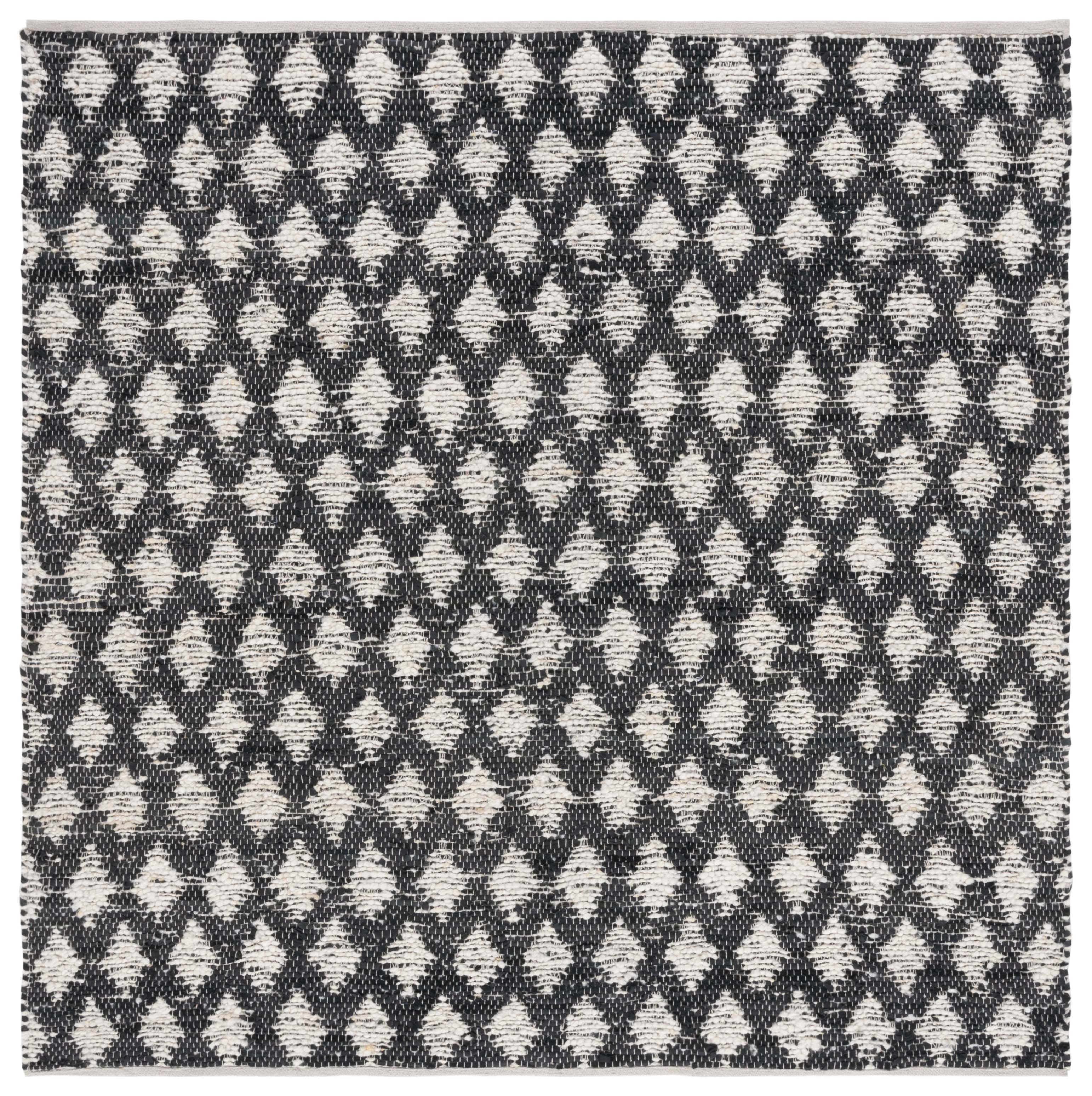 SAFAVIEH Natura Duncan Diamond Area Rug, Beige/Black, 6' x 6' Square