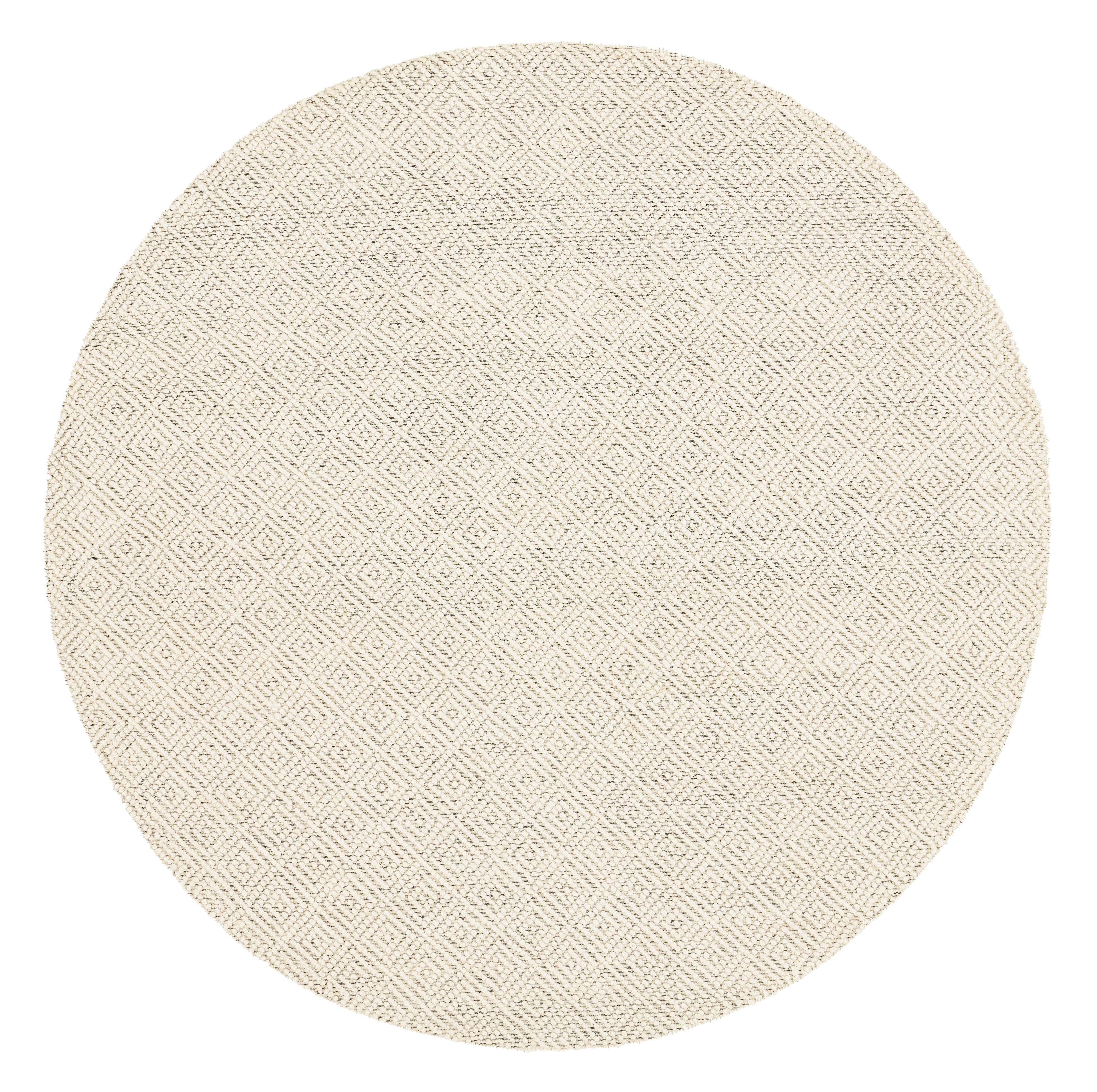 SAFAVIEH Natura Eanna Geometric Area Rug, Ivory/Light Grey, 4' x 4' Round
