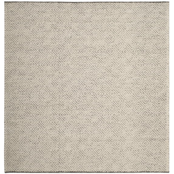 SAFAVIEH Natura Eanna Geometric Area Rug, Ivory/Light Grey, 7' x 7' Square