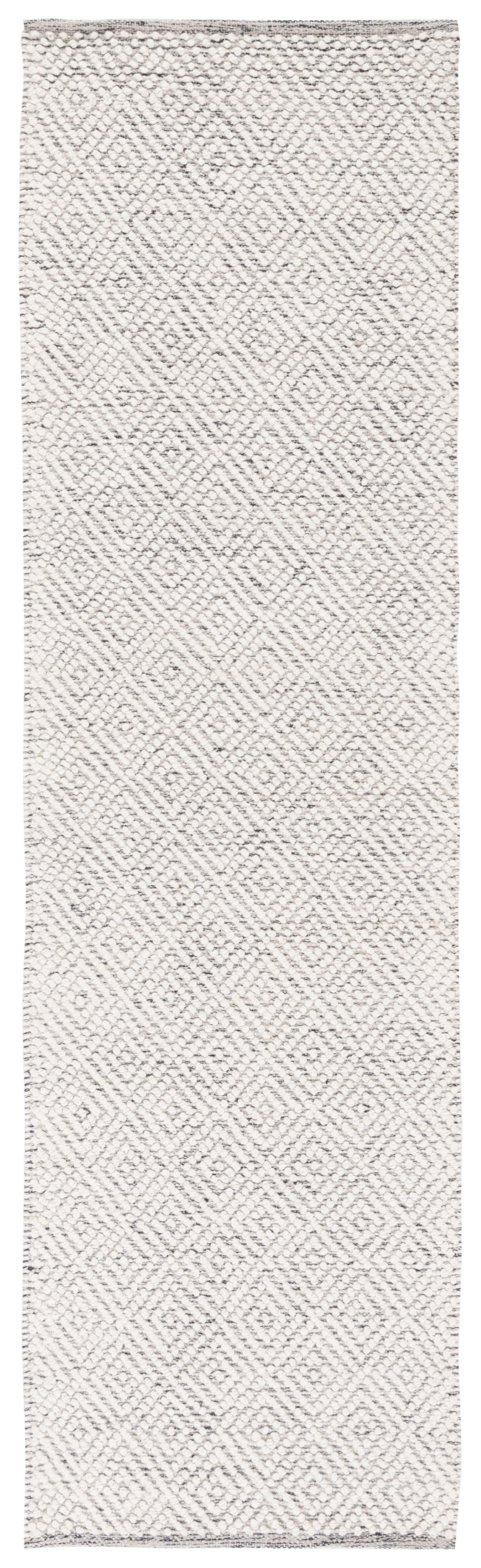 SAFAVIEH Natura Eanna Geometric Runner Rug, Ivory/Light Grey, 2'3" x 18'