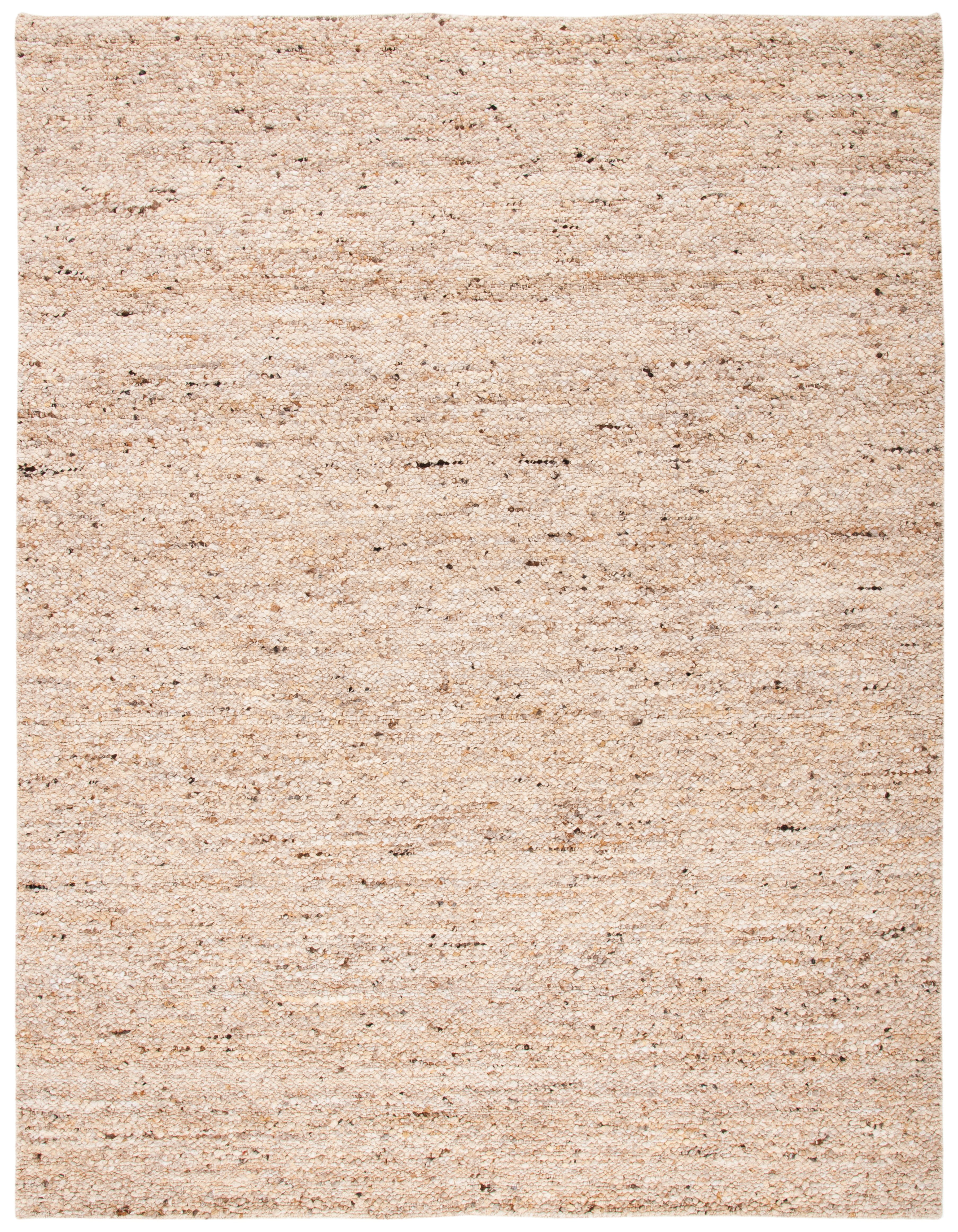Beige Wool Flat Woven 8' x 10' Area Rug
