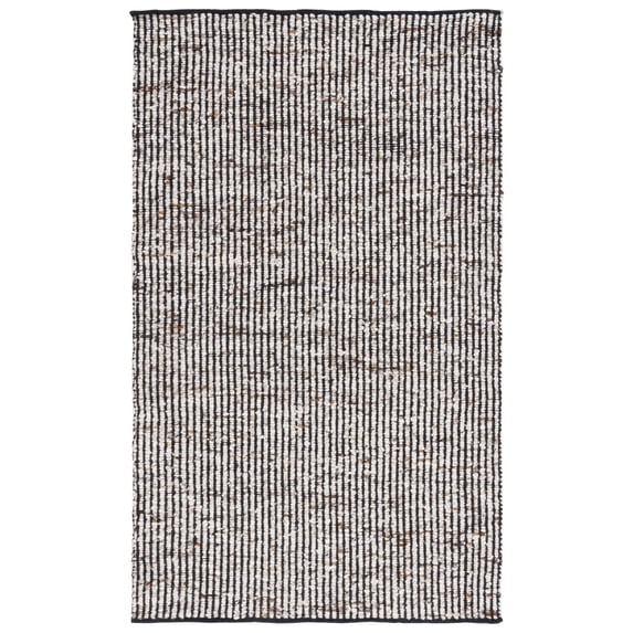 SAFAVIEH Natura Edith Distressed Area Rug, Black/Ivory, 8' x 10'