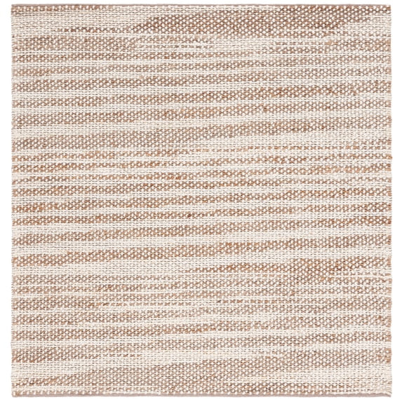 SAFAVIEH Natura Elias Distressed Area Rug, Natural/Beige, 6' x 6' Square