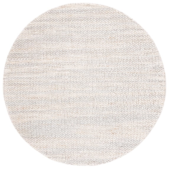 SAFAVIEH Natura Elias Distressed Area Rug, Natural/Light Grey, 6' x 6' Round
