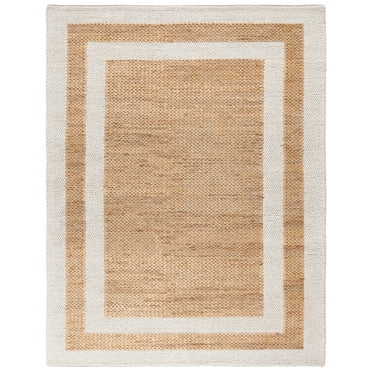 SAFAVIEH Natura Elouise Bordered Area Rug, Natural/Ivory, 8' x 10'