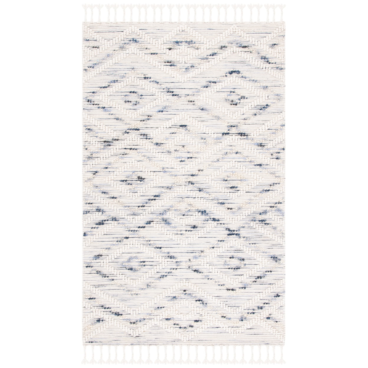 SAFAVIEH Natura Embla Southwestern Area Rug, Ivory/Blue, 4' x 6'