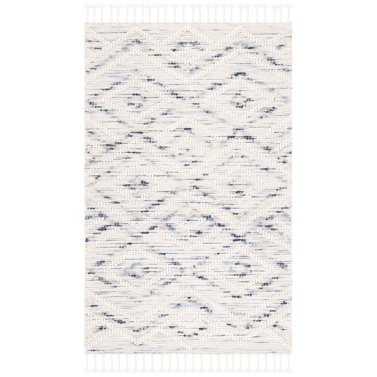 SAFAVIEH Natura Embla Southwestern Area Rug, Ivory/Blue, 5' x 8'